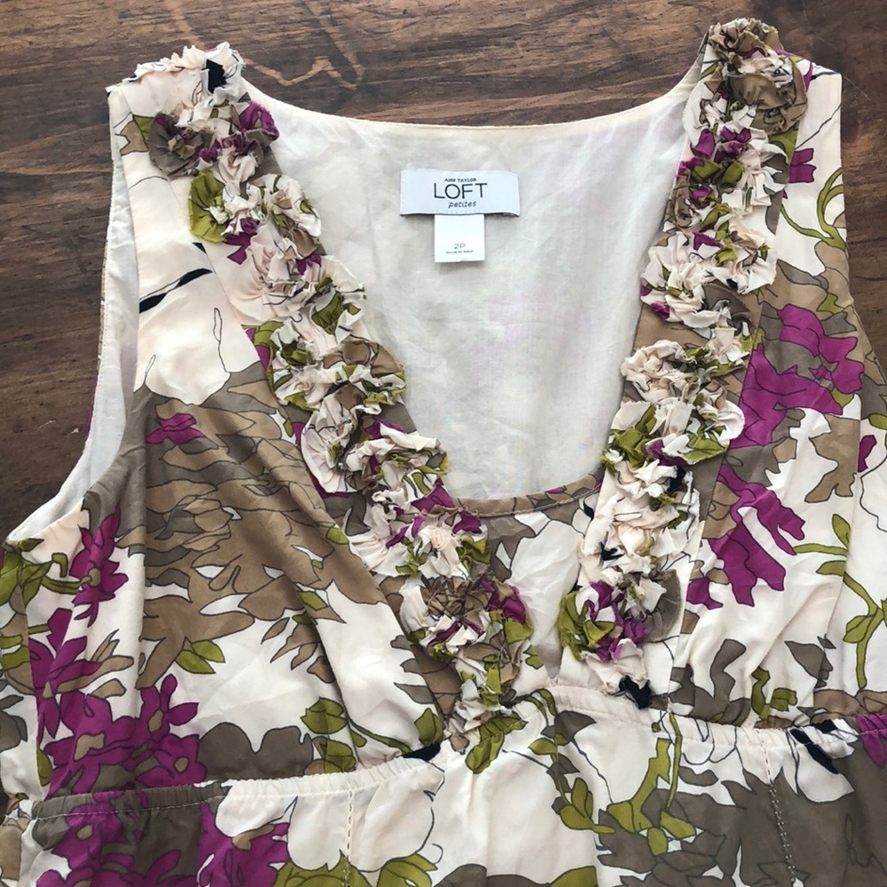 Loft floral dress sz 2P